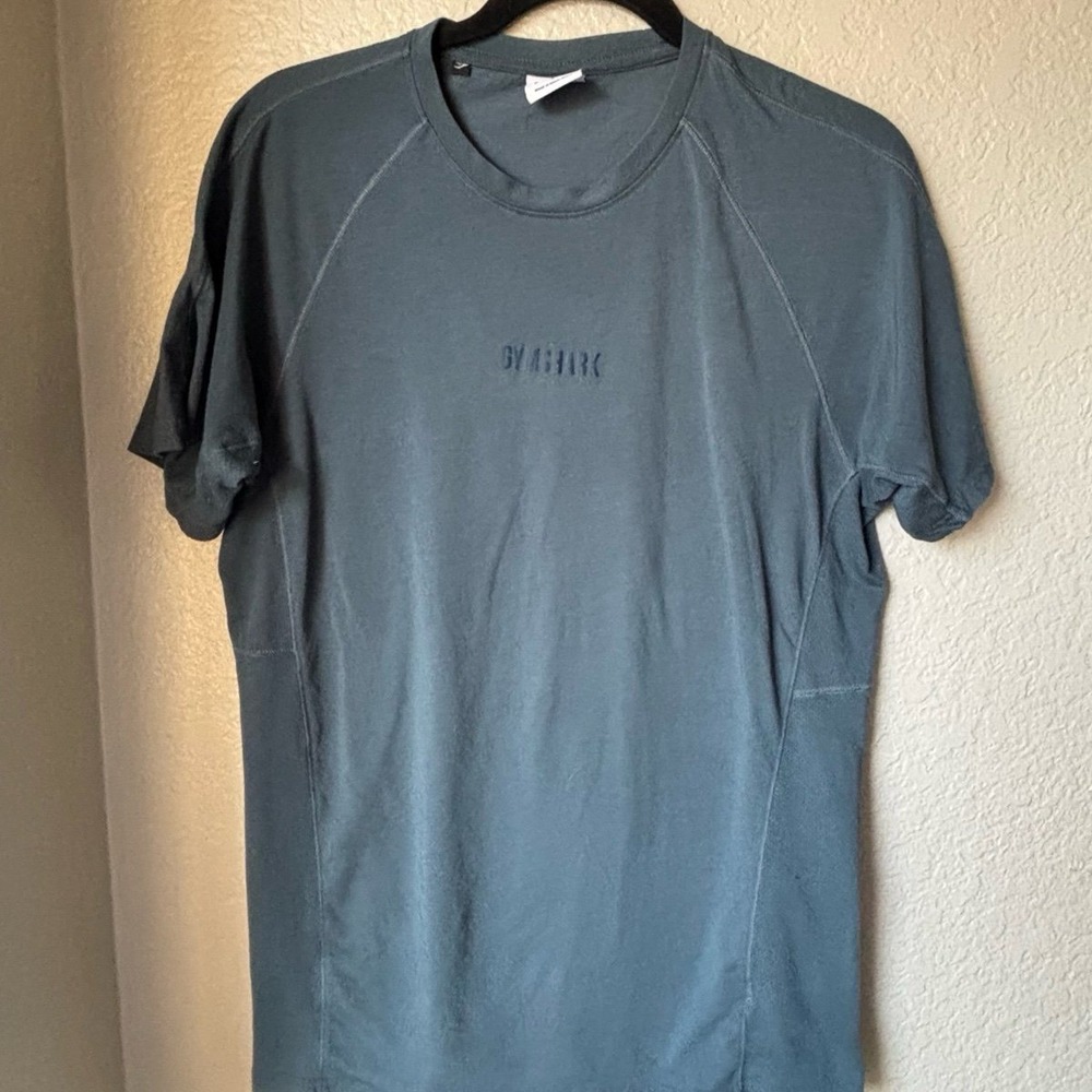 Gymshark Mens Short Sleeve Performance Tee Shirt Turquoise Large